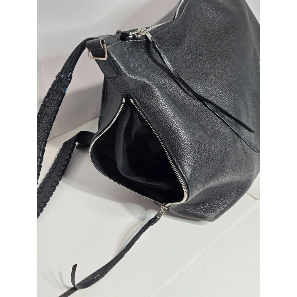 AllSaints Kita Large Pebbled Leather Backpack | Black